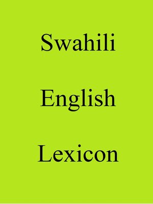 cover image of Swahili English Lexicon